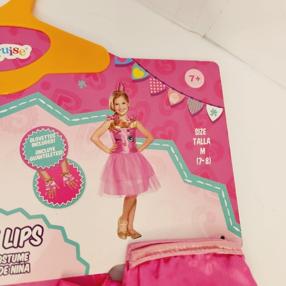 Shopkins Lippy Lips Girls Costume Medium 7-8 – Pink Dress by Disguise - Picture 5 of 5